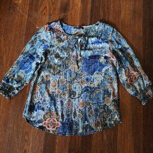 Multi Color Peasant Blouse